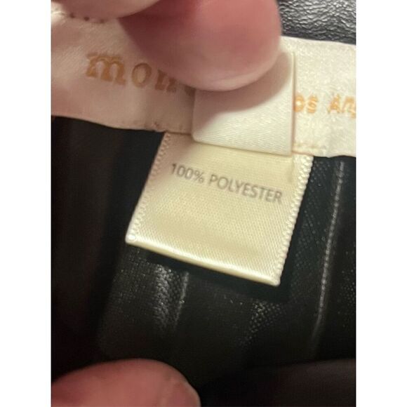 Leather skirt faux Monteau Los Angeles size large black - Picture 4 of 10